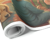 Santa's Cozy Visit - A Night of Wonder Cadeaupapier (Rol Hoek)