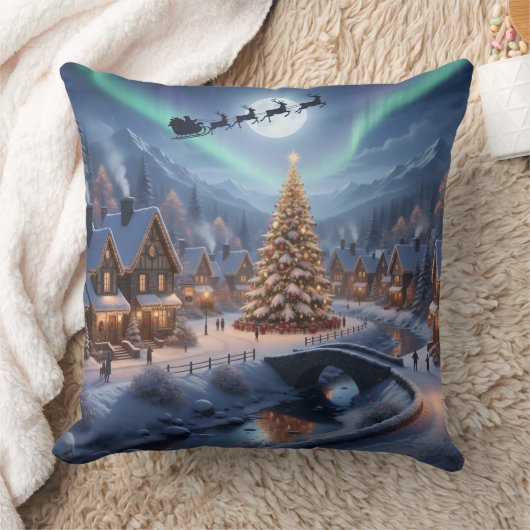 Santa's Cozy Visit - A Night of Wonder Kussen (Deken)