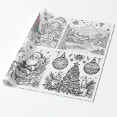 Santa's Creative Wonderland Wrap & Color Cadeaupapier (Uitgerold)