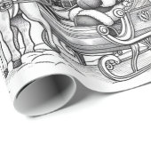 Santa's Creative Wonderland Wrap & Color Cadeaupapier (Rol Hoek)