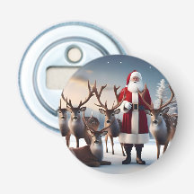 Santa's Crew: Father Christmas poseert rendieren