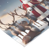 Santa's Crew: Father Christmas poseert rendieren Korte Tafelloper (Hoek)