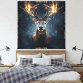 Santa's Crew Stretched Canvas Print (Insitu (Slaapkamer))