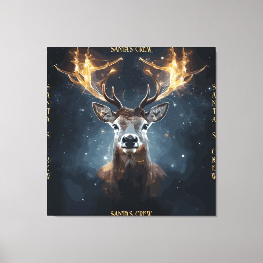 Santa's Crew Stretched Canvas Print (Voorkant)