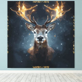 Santa's Crew Stretched Canvas Print (Insitu (Houten vloer))