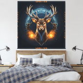Santa's Crew Stretched Canvas Print (Insitu (Slaapkamer))