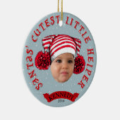 Santas' Cutest Little Helper Keramisch Ornament (Rechts)