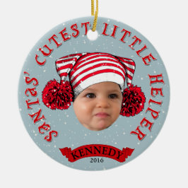 Santas' Cutest Little Helper Keramisch Ornament