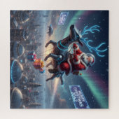 Santa's Cyber-Sleigh: Futuristic Drone Delivery Legpuzzel (Horizontaal)