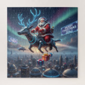 Santa's Cyber-Sleigh: Futuristic Drone Delivery Legpuzzel (Verticaal)