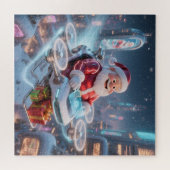 Santa's Cyber-Sleigh: Futuristic Drone Delivery Legpuzzel (Horizontaal)