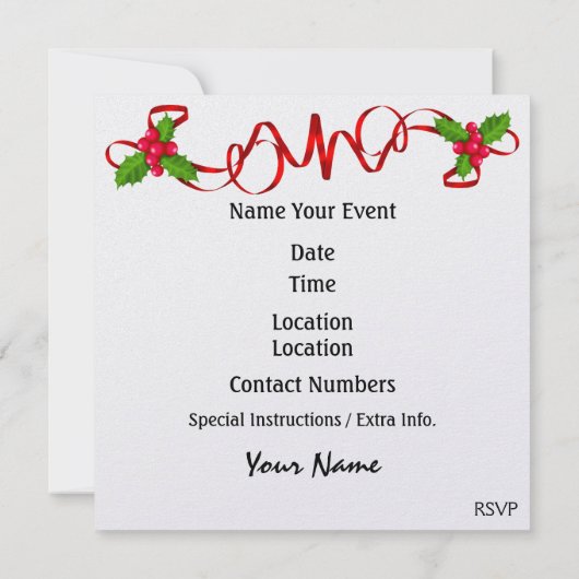 Santa's Day Off - SRF Kaart (Achterkant)