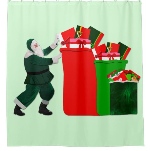 Santa's Dilemma Douchegordijn (Voorkant)