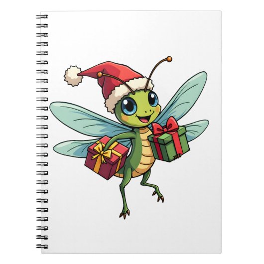 Santa's Dragonfly Helper Notitieboek (Voorkant)