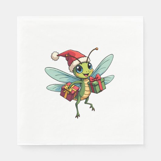 Santa's Dragonfly Helper Servet (Voorkant)
