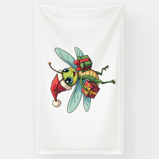Santa's Dragonfly Helper Spandoek (Verticaal)