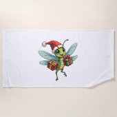 Santa's Dragonfly Helper Strandlaken (Voorkant)