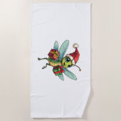 Santa's Dragonfly Helper Strandlaken (Voorkant)