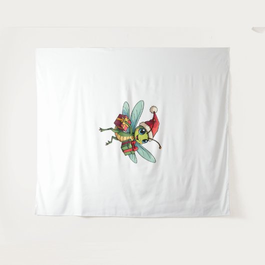 Santa's Dragonfly Helper Wandkleed (Voorkant (horizontaal))