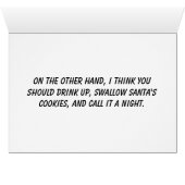 Santa's Driving personalized wenskaart (Binenzijde Horizontaal (Onderkant))