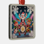 Santa's Drumming Rock Band Ornament (Rechts)