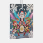Santa's Drumming Rock Band Ornament (Voorkant Rechts)