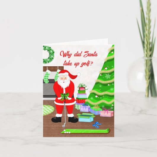 Santa's Early Gift - Een Hole-in-One Kerstmis Kaart (Voorkant)