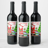 Santa's Early Gift - Een Hole-in-One Kerstmis Wijn Etiket (Flessen)