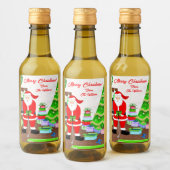 Santa's Early Gift - Een Hole-in-One Kerstmis Wijn Etiket (Flessen)