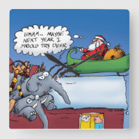 Santas Elephants Funny Holiday Cartoon