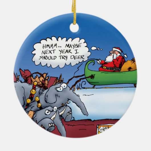Santa's Elephants Ornament (Achterkant)