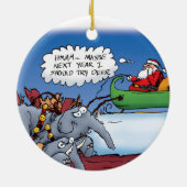 Santa's Elephants Ornament (Achterkant)
