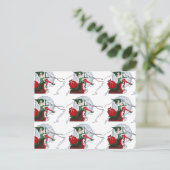 Santa's Elf en Sleigh Feestdagenkaart (Staand voorkant)