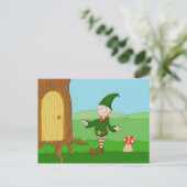Santa's Elf Feestdagenkaart (Staand voorkant)