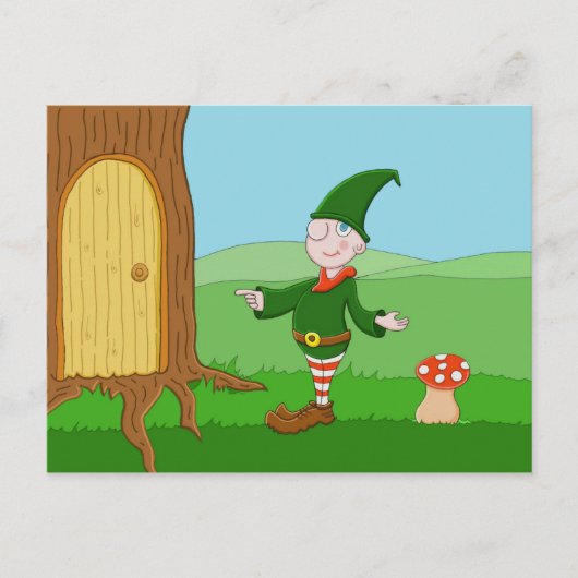 Santa's Elf Feestdagenkaart (Voorkant)