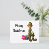 Santa's Elf Holiday Briefkaart (Staand voorkant)