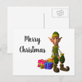 Santa's Elf Holiday Briefkaart (Voorkant / Achterkant)