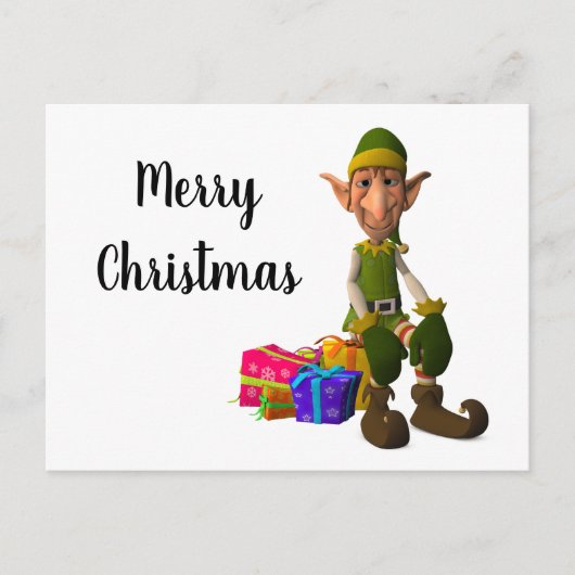 Santa's Elf Holiday Briefkaart (Voorkant)