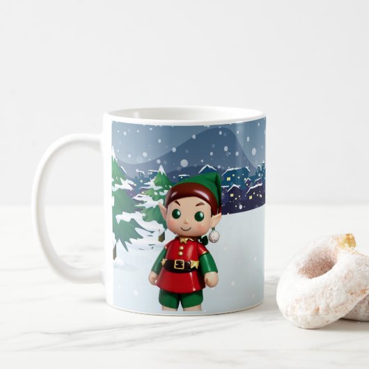 Santa's Elf Kerst Mok (Met donut)