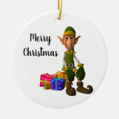 Santa's Elf Ornament Round (Voorkant)