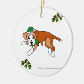 Santa's Elf-tekenfilm Keramisch Ornament (Links)