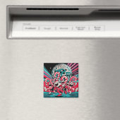 Santa's Elves Candy Canes dansen onder een disco b Magneet (Insitu (Vaatwasser))