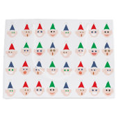 Santa's Elves Elf Gezichten Kerstmis Vakantie Fees Groot Cadeauzakje (Voorkant)