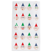 Santa's Elves Elf Gezichten Kerstmis Vakantie Fees Klein Cadeauzakje (Voorkant)