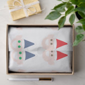 Santa's Elves Elf Gezichten Kerstmis Vakantie Fees Tissuepapier (Geschenk)