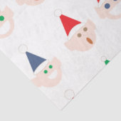 Santa's Elves Elf Gezichten Kerstmis Vakantie Fees Tissuepapier (Detail)