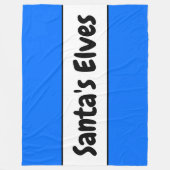 SANTA'S ELVES Heldergroene witte vakantiestrepen Fleece Deken (Voorkant)