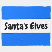 SANTA'S ELVES Heldergroene witte vakantiestrepen Fleece Deken (Voorkant (Horizontaal))