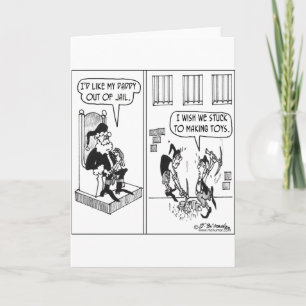 Santa's Elves Help Break Dad Out of Prison Feestdagen Kaart