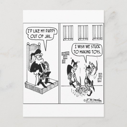 Santa's Elves Help Break Dad Out of Prison Feestdagenkaart (Voorkant)